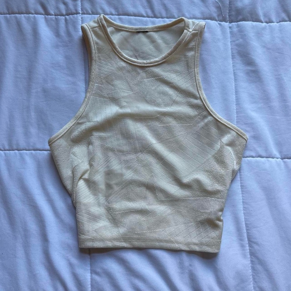 Cream Crop Top